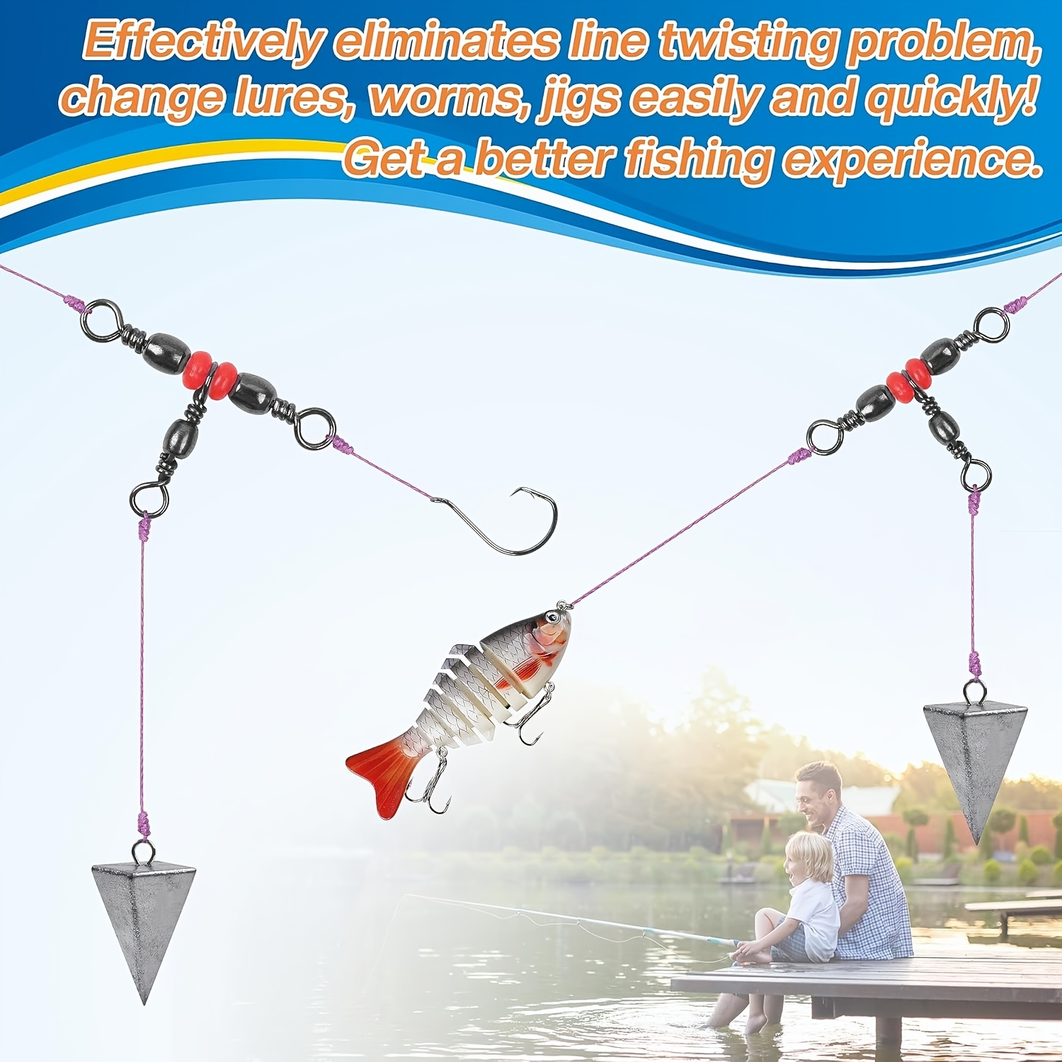 3 трехсторонних вертлюга, трой – обзор и цена Monofilament Line